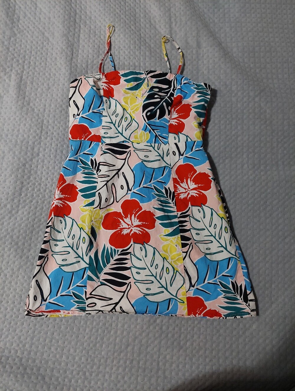 Forever 21  Tropical Floral Sundress - Red & Blue